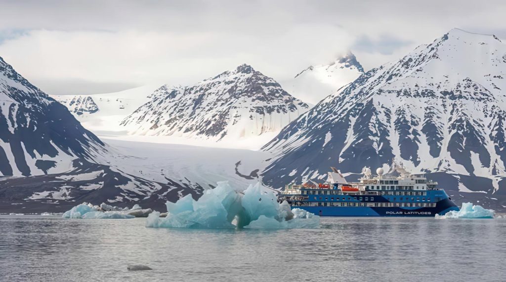 Ocean Albatros ship in Antarctica
